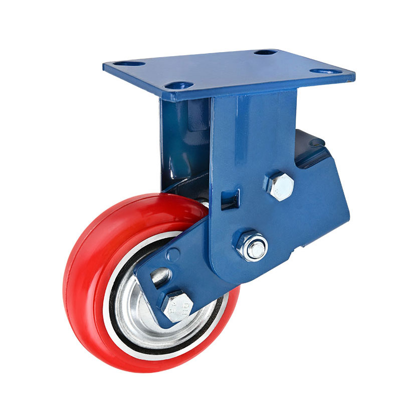 Heavy Duty Shock Absorber Casters Blue Bracket
