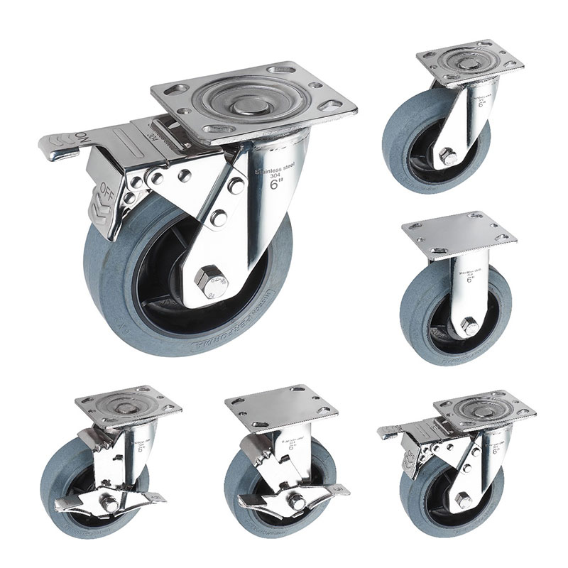 SUS304 SUS Heavy Duty Casters TPR vodivý